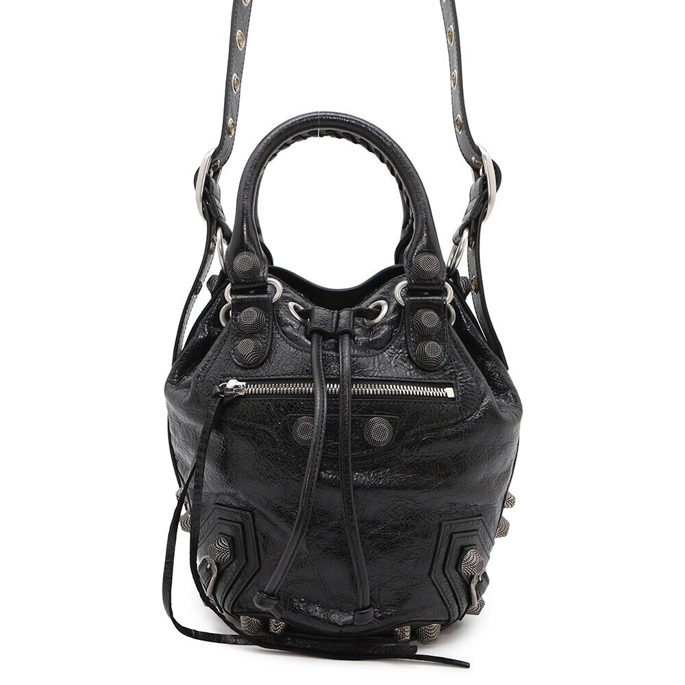 Balenciaga handbag Le Cagole Bucket shoulder bag Black - Picture 1 of 11